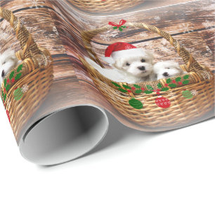Christmas Puppies, adorable holiday design Wrapping Paper