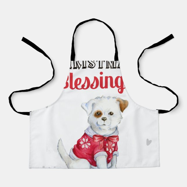 Christmas Puppy Apron (Front)