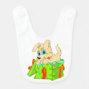 Christmas Puppy Baby Bib
