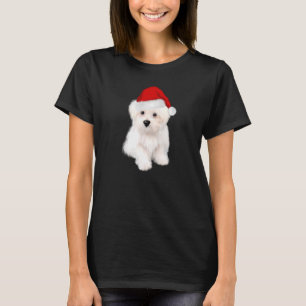 Christmas puppy.Bichon,bolognese ,maltese dog T-Shirt