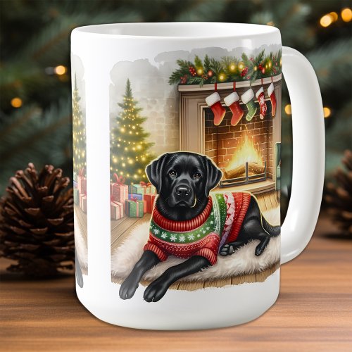 Christmas Puppy Dog Labrador Retriever Coffee Mug