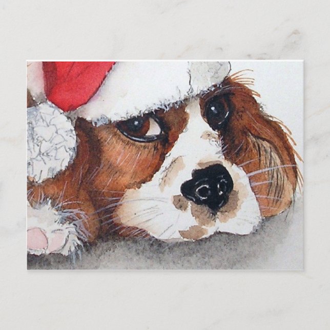 Christmas Puppy Dog postcard. Postcard (Front)