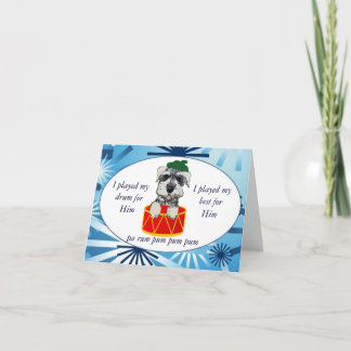 Christmas Puppy Drummer Card