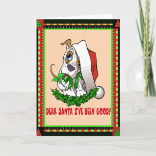Christmas Puppy Greetings Card