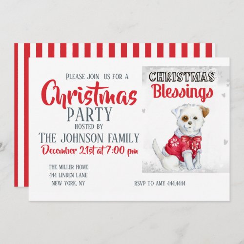 Christmas Puppy    Invitation