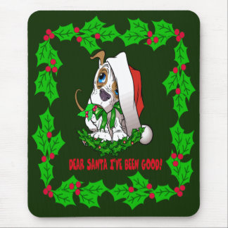 Christmas Puppy Mouse Pad