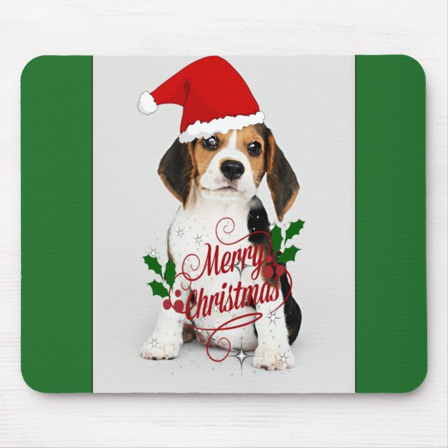 Christmas Puppy Mouse Pad (Front)