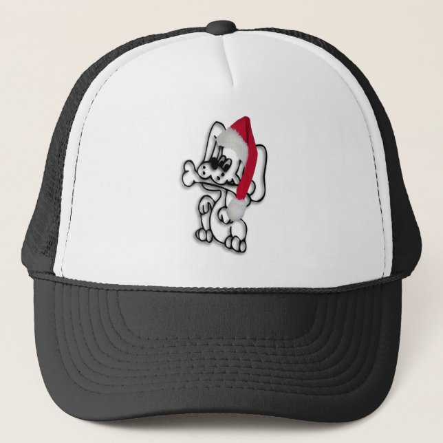 Christmas Puppy Trucker Hat (Front)