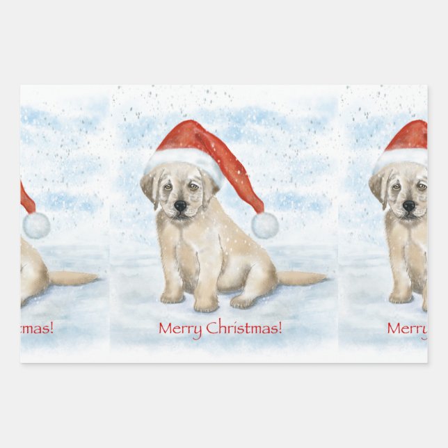 Christmas Puppy Wrapping Paper (Front)