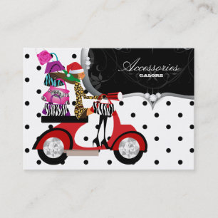 Christmas Purse Scooter Girl Handbag Fashion Dots Business Card