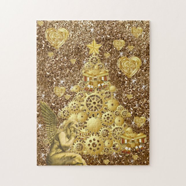 Christmas Puzzle Golf Angel (Vertical)