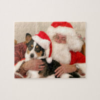 Christmas Puzzle--Santa and His Welsh Corgi Jigsaw Puzzle