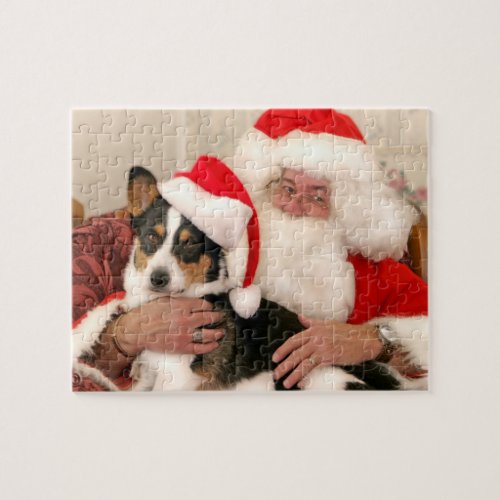 Christmas Puzzle__Santa and His Welsh Corgi Jigsaw Puzzle