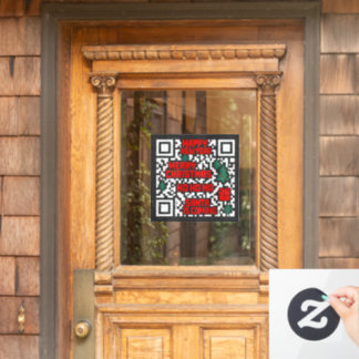 Christmas QR Code gift Window Cling
