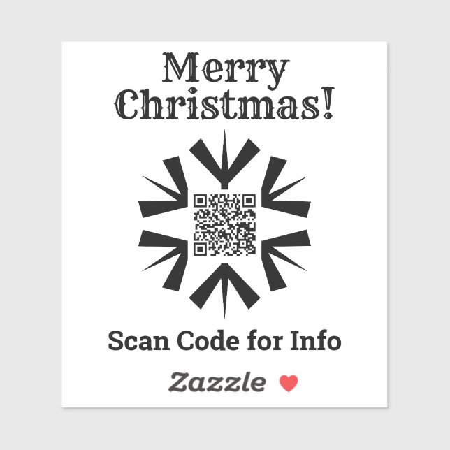 Christmas QR Code Sticker (Sheet)