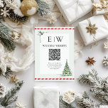 Christmas QR Code Wedding Reception Card<br><div class="desc">For more advanced customization of this design,  simply select the "Customize It" button above!</div>