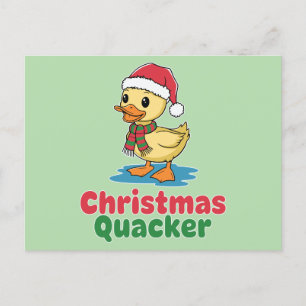 Christmas Quacker Holiday Postcard