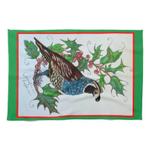 Christmas Quail Holly