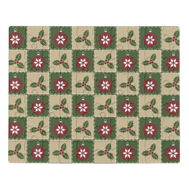 Christmas Quilt Acrylic Puzzle (Puzzle Horizontal)