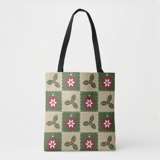 Christmas Quilt All-Over-Print Bag (Front)