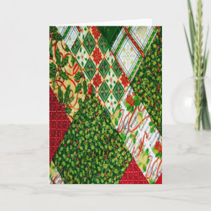 Christmas Quilt Background Holiday Card
