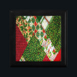 Christmas Quilt Background Jewelry Box<br><div class="desc">Christmas Quilt Background</div>