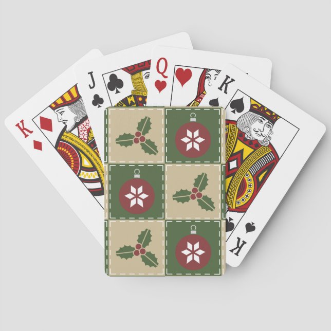 Christmas Quilt Classic Playing Cards (Back)