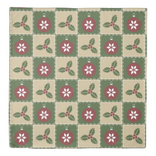 Christmas Quilt Duvet Cover