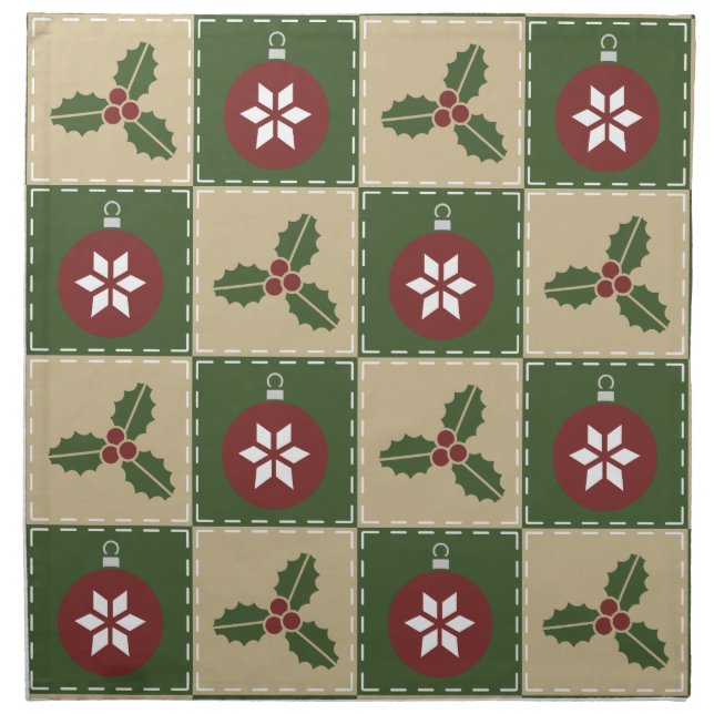 Christmas Quilt Napkin (Front)