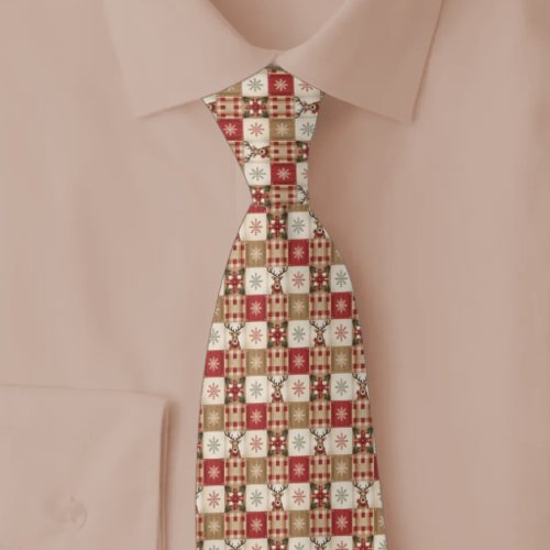Christmas Quilt Neck Tie