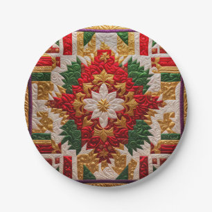 CHRISTMAS QUILT PATTERN ~ Cute ~ Paper Plates