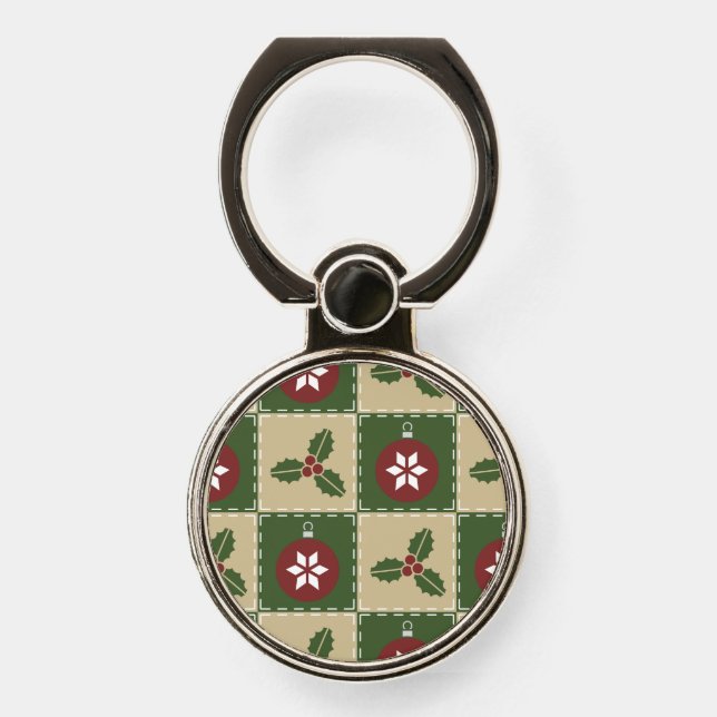 Christmas Quilt Phone Ring (Front)