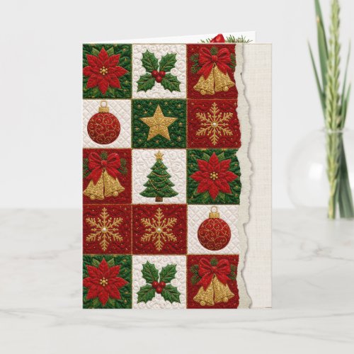 Christmas Quilt Squares Card