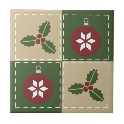 Christmas Quilt Tile