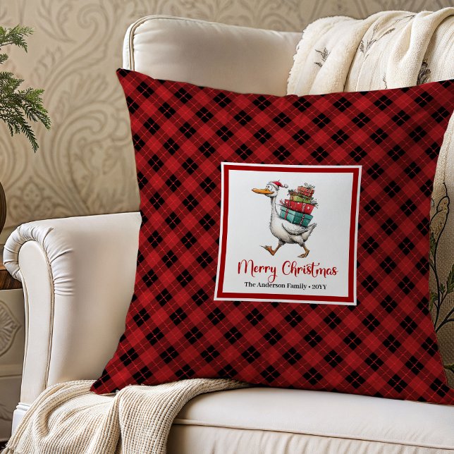 Christmas Quirky Geese Humor Throw Pillow Decor (Christmas Quirky Geese Humor Throw Pillow Decor)