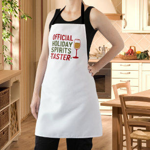 Christmas quote funny party spirits taster apron