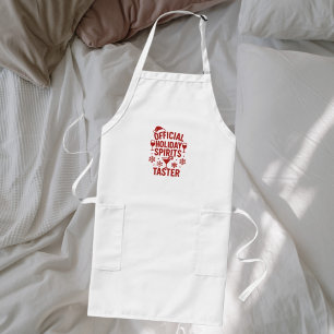 Christmas quote funny party spirits taster long apron