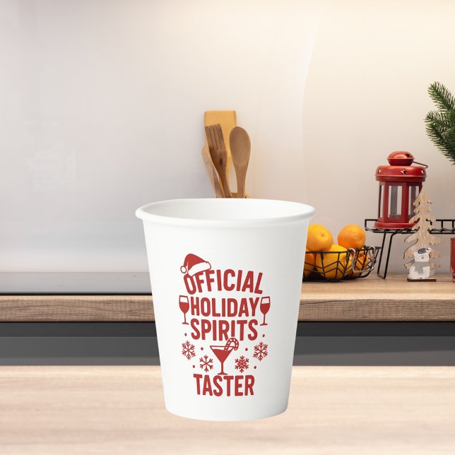 Christmas quote funny party spirits taster paper cups (Creator Uploaded)
