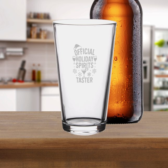 Christmas quote funny party spirits taster pint glass (Creator Uploaded)