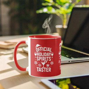 Christmas quote funny party spirits taster red mug