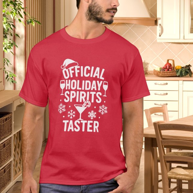 Christmas quote funny party spirits taster red T-Shirt (Creator Uploaded)