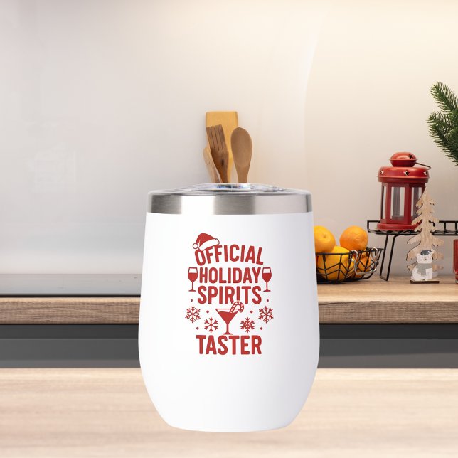 Christmas quote funny party spirits taster red thermal wine tumbler (Creator Uploaded)