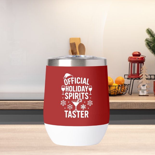 Christmas quote funny party spirits taster red thermal wine tumbler (Creator Uploaded)