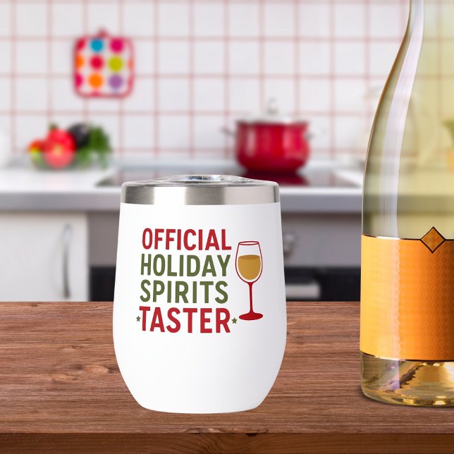 Christmas quote funny party spirits taster thermal wine tumbler (Creator Uploaded)