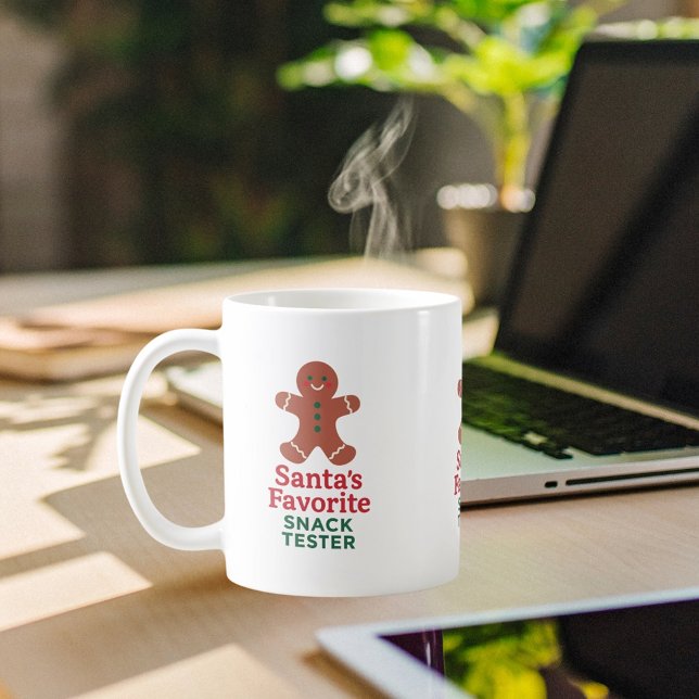 Christmas quote funny snack tester gingerbread man coffee mug (Creator Uploaded)