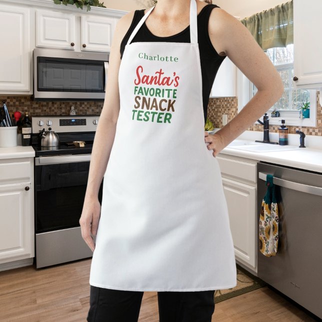 Christmas quote funny snack tester name apron (Creator Uploaded)