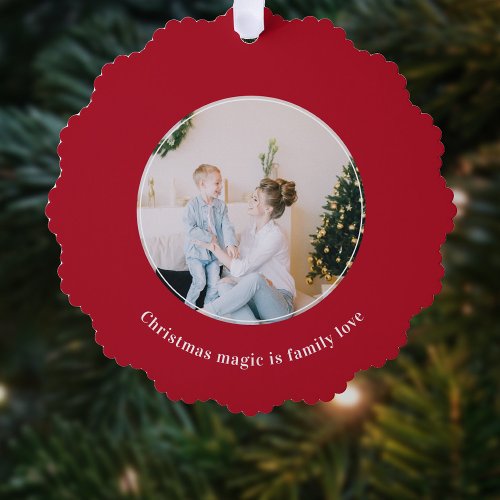 Christmas Quote Home is Where The Heart Is Ornamen Ornament Card