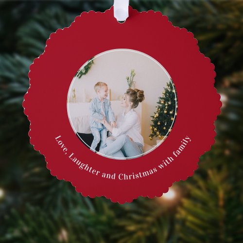 Christmas Quote Love Laughter Ornament Card