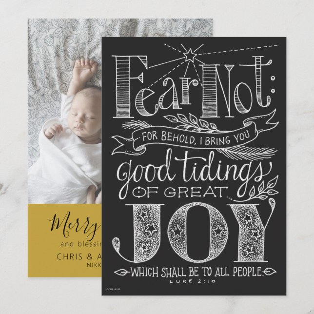 Christmas Quote | Sketched Holiday Card (Front/Back)