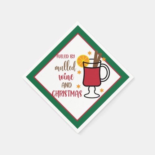 Christmas Quote Typography _ Fueled by Mulled Wine Napkins